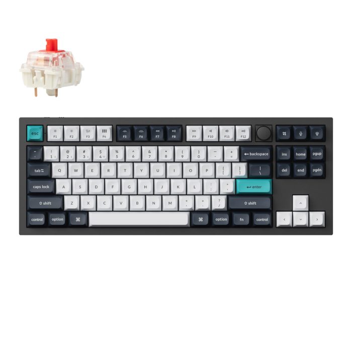 Q3M-M1_Keychron-Q3-Max-80-Full-Assembled-Knob-Hot-Swappable-Gateron-RGB-Wireless-Keyboard-Jupiter-Red-Switches-Black_wr_01 Keychron Q3 Max | 80% TKL Wireless | Gateron Jupiter Red Switch | Hot-Swap | RGB Backlit - New - Image 1