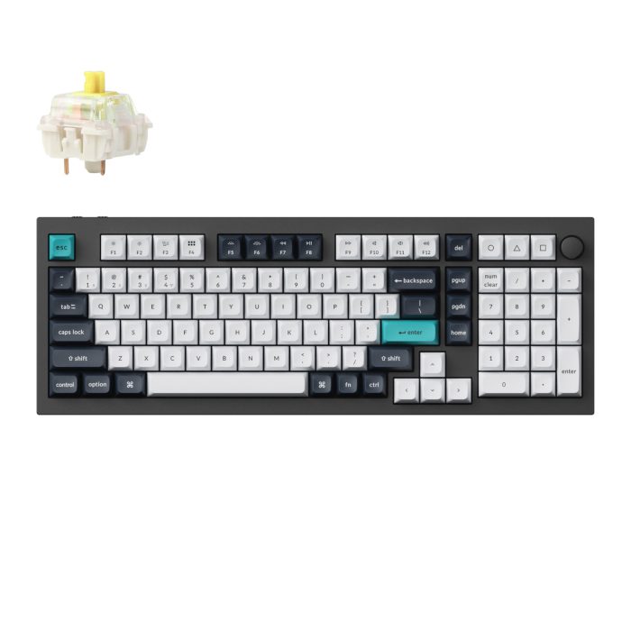 Q5M-M4_Keychron-Q5-Max-QMK-VIA-Full-size-Wireless-Custom-Mechanical-Keyboard-Banana-Switches-Carbon-Black_wr_01a Keychron Q5 Max | 100% Full-Size Wireless | Triple-Mode 2.4GHz & BT 5.1 | Banana Switches | 4000mAh Battery - New - Image 1
