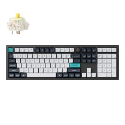 Keychron Q6 Max | Full-Size 100% Layout | Gateron Jupiter Banana | Tri-Mode Wireless | QMK/VIA – New