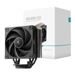 DeepCool AK400 G2 Dark | 120mm PWM Fan | 4 Copper Heatpipes | LGA1851 & AM5 Support – New