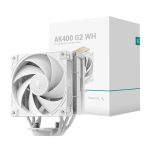 DeepCool AK400 G2 | 120mm PWM Fan | 4x Copper Heatpipes | LGA1851 & AM5 Support | All-White – New