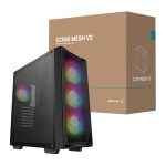 DeepCool CC560 MESH V2 | ATX Mid Tower | 4x ARGB Fans | 370mm GPU Clearance – New
