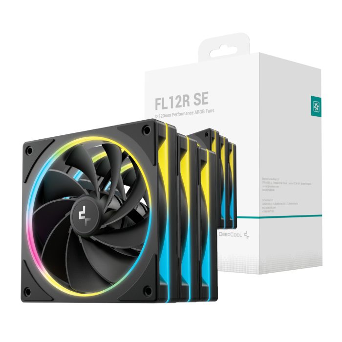 DeepCool FL12R SE | 120mm ARGB PWM | 3-Fan Pack | 41.14 CFM | Hydro Bearing - New - Image 1