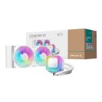DeepCool LE240 V2 | 240mm ARGB AIO | Dual 120mm PWM Fans | Intel & AMD Compatible | White – New