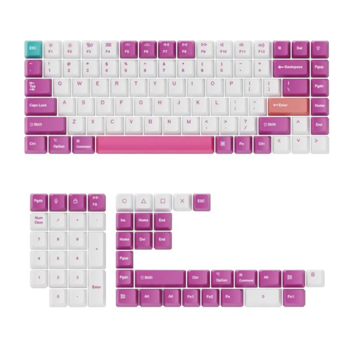Keychron T4 OEM Dye-Sub PBT Keycap Set | Unicorn Colourway | MX Compatible | 1.6mm Thick - New - Image 1