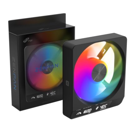 FSP ZENFAN | 120mm ARGB PWM | Smart Fan | Digital Display | HDB Bearing - New