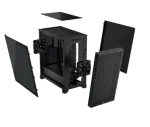 3000D AIRFLOW Black Mid-Tower PC Case; 2x 3.5'' |  2x 2.5'' Drive Bays; Up to 360mm Radiator compatible; 2x 120mm fan incl