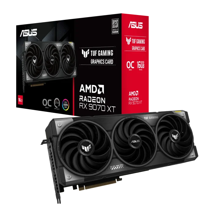ASUS TUF Gaming RX 9070 XT | 16GB GDDR6 | PCIe 5.0 | OC Mode 3080MHz Boost - New - Image 1