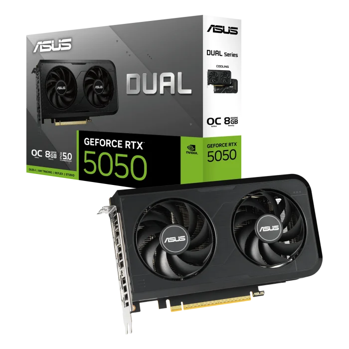 ASUS Dual RTX 5050 OC | NVIDIA GeForce RTX 5050 | 8GB GDDR6 | PCIe 5.0 | 7680x4320 - New - Image 1