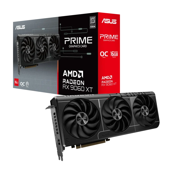 0506483357fa5d2f3504e065c464219d3e028833 ASUS Prime Radeon RX 9060 XT | 16GB GDDR6 | PCIe 5.0 | 3330 MHz OC Boost - New - Image 1