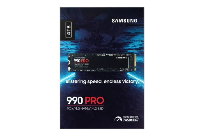 0f38a63ac6895936a9ea71edcfcbac0f Samsung 990 PRO NVMe SSD | 4TB | M.2 Form Factor | 7450 MB/s Read | 6900 MB/s Write - New - Image 1