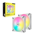 Corsair AF140 RGB ELITE | 140mm Fluid Dynamic Fans | Dual Pack | Lighting Node CORE - New - Image 2