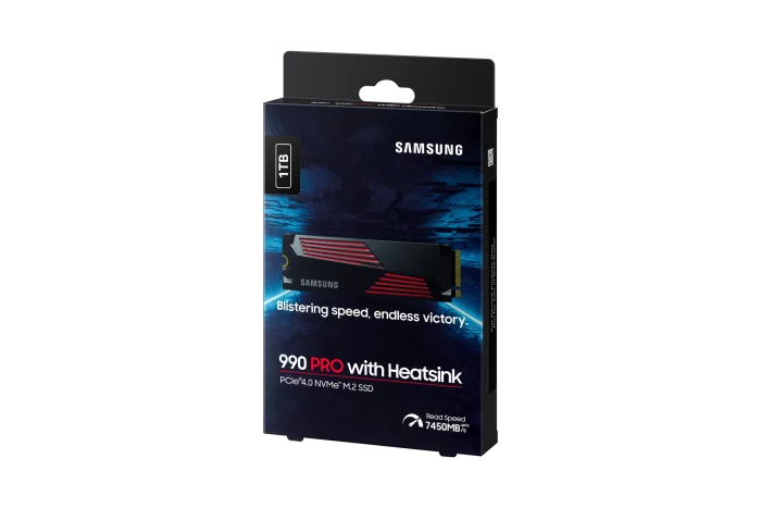 Samsung 990 PRO NVMe SSD with Heatsink | 1TB | M.2 | 7450MB/s Read | 6900MB/s Write - New - Image 2