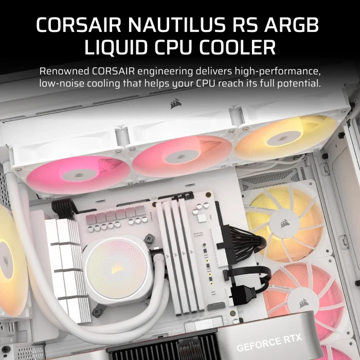 Corsair NAUTILUS 240 ARGB | 240mm Radiator | Liquid CPU Cooler | Intel LGA 1851/1700 & AMD AM5/AM4 - New - Image 2