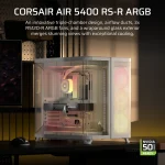 Corsair AIR 5400 RS-R ARGB | Mid-Tower ATX | Triple Chamber | 3x ARGB Fans | Tempered Glass - New