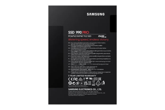 Samsung 990 PRO NVMe SSD | 4TB | M.2 Form Factor | 7450 MB/s Read | 6900 MB/s Write - New - Image 3