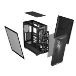 3200D RS Mid-Tower PC Case; 3x RS120 fans incl - Smoke. - Image 5