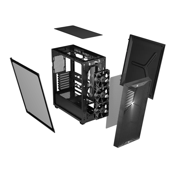 3200D RS Mid-Tower PC Case; 3x RS120 fans incl - Smoke. - Image 5