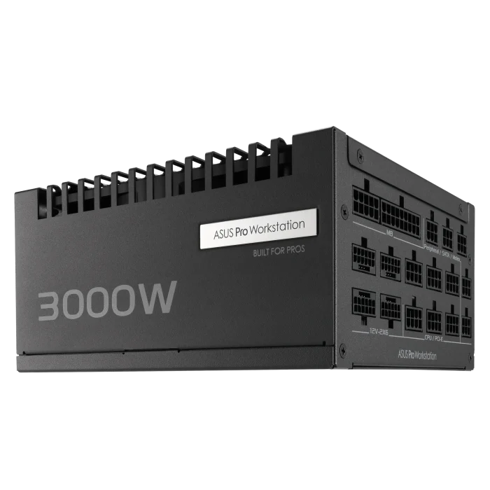 2bd7445fcafc34fe2324d385d3afb2b8a224ad2b ASUS Pro WS 3000P | 3000W Fully Modular PSU | 80 Plus Platinum | ATX Form Factor | 10-Year Warranty - New - Image 1
