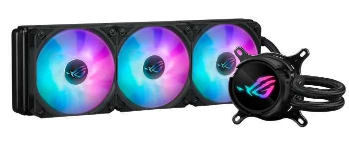 2f7dc53bd60e2cf3c9202e653fbc985a ASUS ROG STRIX LC III 360 ARGB | 360mm Radiator | ARGB Lighting | Intel LGA1700/1200/115x | AMD AM5/AM4 - New - Image 1