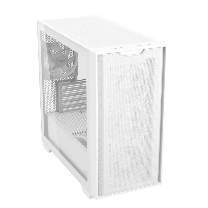 ASUS A21 Plus TG ARGB | Micro-ATX / Mini-ITX | Tempered Glass | 4x ARGB Fans | White - New - Image 2
