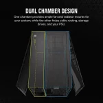 Corsair 2500D Airflow | Mid-Tower Dual Chamber | Up to 360mm Radiator | 2x 3.5'' + 2x 2.5'' Drive Bays - New - Image 14