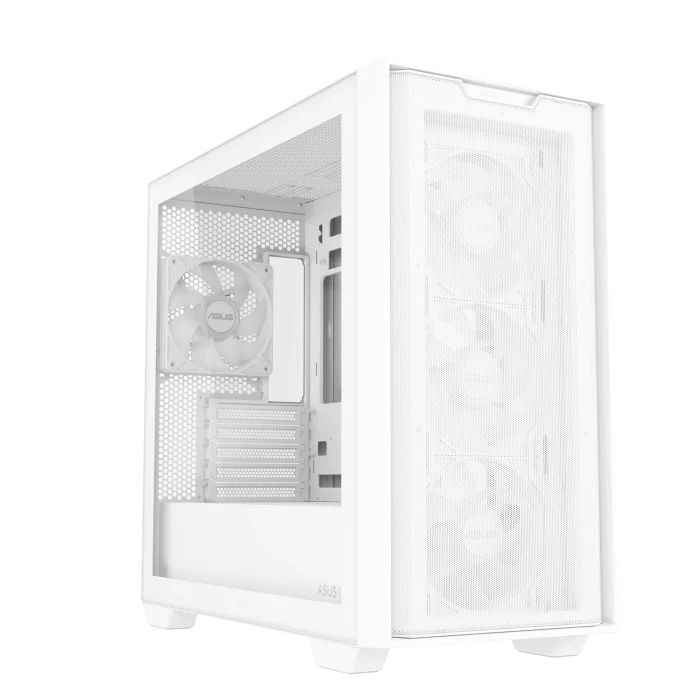 ASUS A21 Plus TG ARGB | Micro-ATX / Mini-ITX | Tempered Glass | 4x ARGB Fans | White - New - Image 3