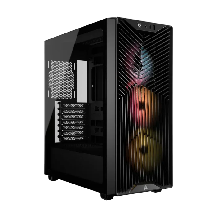 3200D RS ARGB Mid-Tower PC Case; 3x RS120 ARGB fans incl - Black. - Image 2