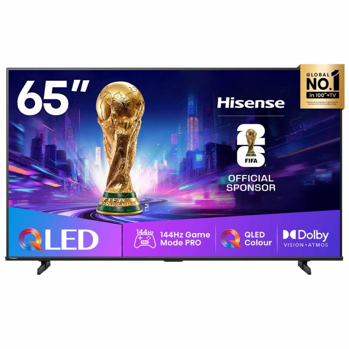 Hisense LEDN65Q7Q | 65-inch QLED 4K | 144Hz VRR | Dolby Vision & Atmos | Game Mode Pro - New - Image 1