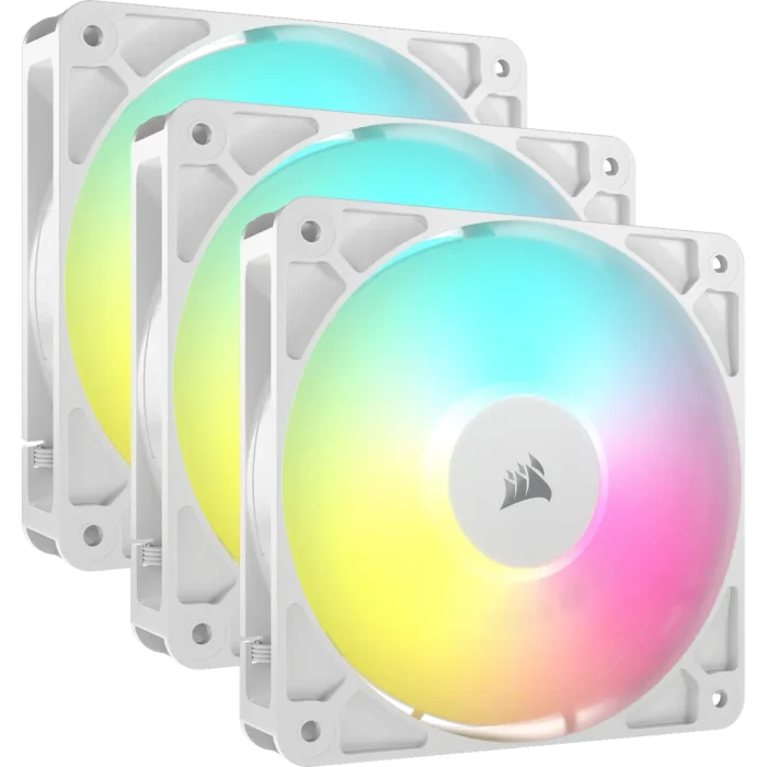 69a18e8970af554fd09cfcff507b33fc18905f73 Corsair RS120 ARGB | 120mm PWM Fans | Triple Pack | White - New - Image 1