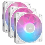 Corsair iCUE LINK RX120 RGB | 120mm Fan | White Triple Pack | PWM Control | RGB Lighting - New