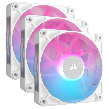 Corsair iCUE LINK RX120 RGB | 120mm Fan | White Triple Pack | PWM Control | RGB Lighting - New