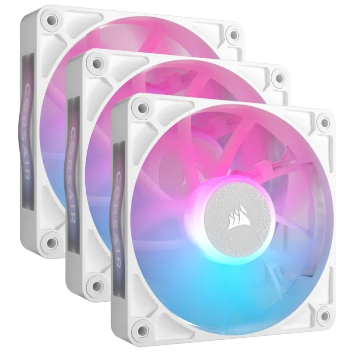 6cbb27e3ff33c2cbe8b5193e534b6c8d1f209d4f Corsair iCUE LINK RX120 RGB | 120mm Fan | White Triple Pack | PWM Control | RGB Lighting - New - Image 1