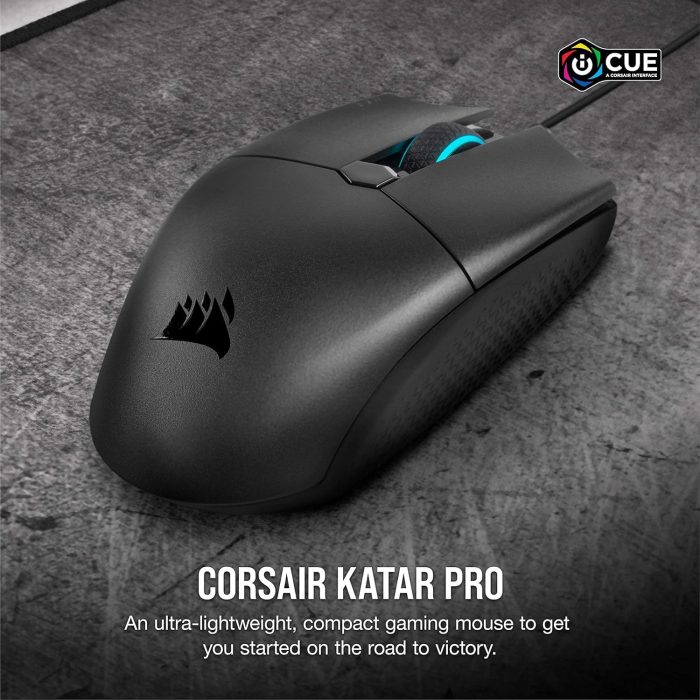 Corsair KATAR PRO | Ultra-Light Gaming Mouse | 12400 DPI | Optical Sensor | USB Wired - New - Image 1