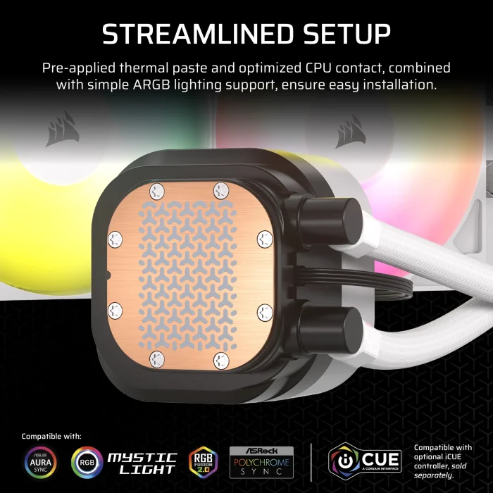 Corsair NAUTILUS 240 ARGB | 240mm Radiator | Liquid CPU Cooler | Intel LGA 1851/1700 & AMD AM5/AM4 - New - Image 12
