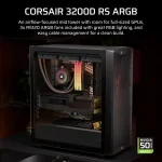 3200D RS ARGB Mid-Tower PC Case; 3x RS120 ARGB fans incl - Smoke. - Image 7