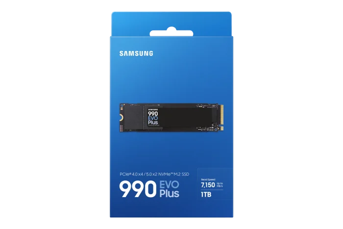 Samsung 990 EVO Plus | 1TB NVMe SSD | M.2 Form Factor | 7150 MB/s Read | 6300 MB/s Write - New - Image 1