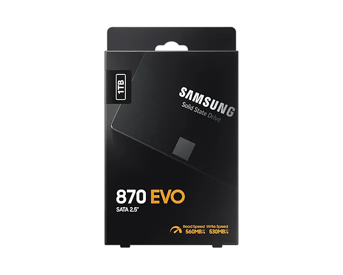 88923036_0373774124 Samsung 870 EVO | 1TB Storage | 2.5-inch SATA | 560MB/s Read | 530MB/s Write - New - Image 1
