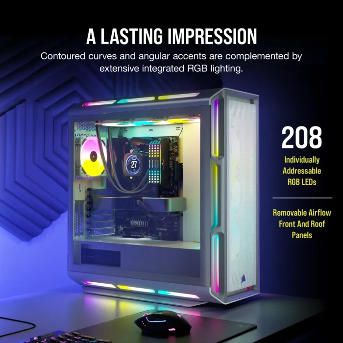 Corsair iCUE 5000T RGB | Midi Tower | ATX/EATX/mATX | 4x 120mm RGB Fans Included - New - Image 1