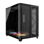 Corsair AIR 5400 LX-R RGB iCUE LINK Triple Chamber Mid-Tower PC Case – Black