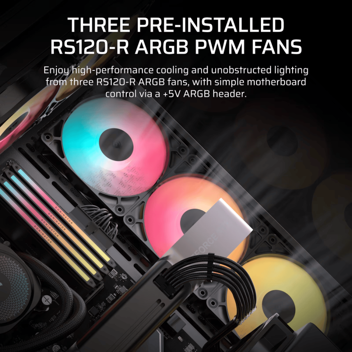 Corsair 3500X RS-R ARGB Mid-Tower PC Case - Black - Image 12