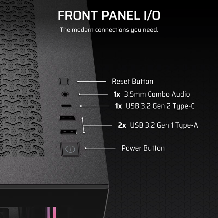 Corsair 3500X RS-R ARGB Mid-Tower PC Case - Black - Image 13