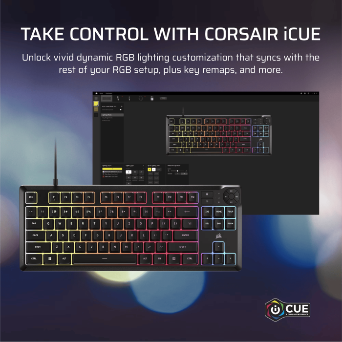 Corsair K55 CORE TKL RGB Gaming Keyboard - Image 8