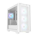 ASUS A21 Plus TG ARGB | Micro-ATX / Mini-ITX | Tempered Glass | 4x ARGB Fans | White - New - Image 9