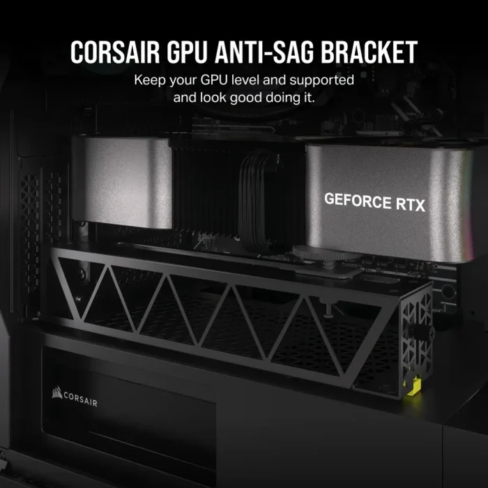 Cooler Master GPU Anti-Sag Bracket | Universal Fit | Adjustable Height | Easy Install | Sleek Black Design - New - Image 1