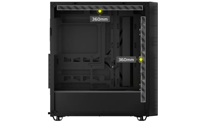 3200D RS ARGB Mid-Tower PC Case; 3x RS120 ARGB fans incl - Smoke. - Image 13