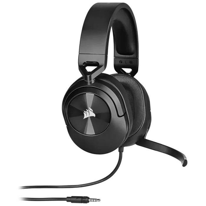 ca-9011260-ap-01_y2a5 Corsair HS55 Stereo Carbon Headset | 50mm Audio Drivers | Omnidirectional Mic | On-Ear Controls - New - Image 1