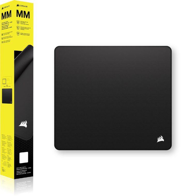 Corsair MM Anti-Fray Cloth Gaming Mouse Pad | Large | Anti-Fray Stitched Edges | Optimised Cloth Surface | Non-Slip Rubber Base - New - Image 1