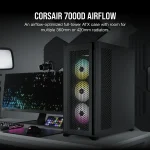 Corsair 7000D Airflow | Full Tower ATX | Tempered Glass | 3x 140mm Fans Included | 480mm Radiator Support - New
