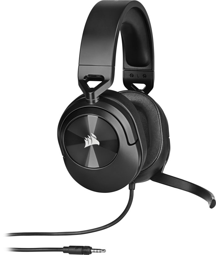 Corsair HS55 Surround | Carbon | 50mm Audio Drivers | Omnidirectional Mic | Analog - New - Image 1